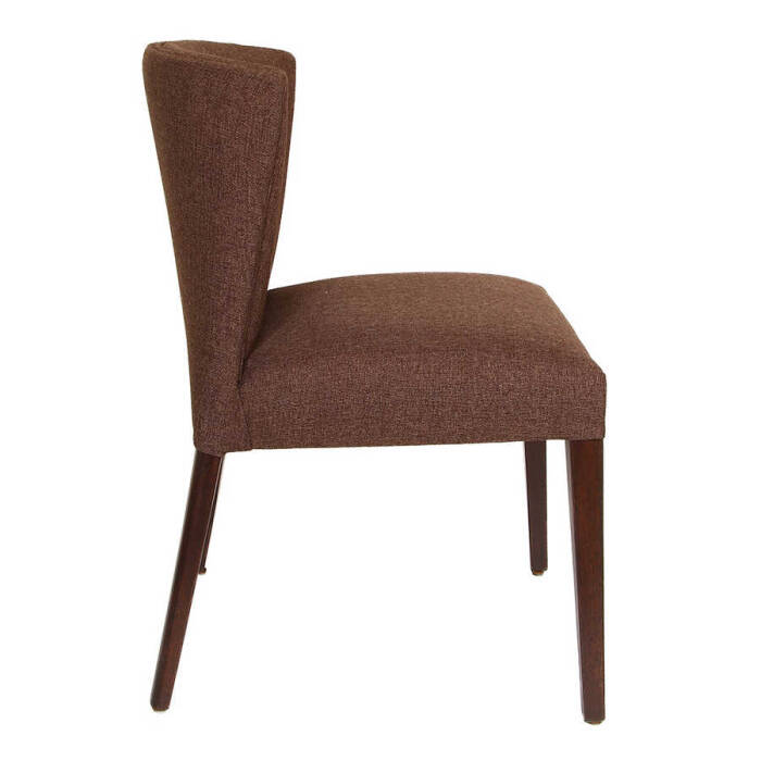 Moon Modern Yemek Masasi Sandalyesi Kahve Keten - 3